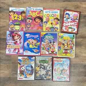 Nickelodeon & Disney Kids Learning DVD Bundle - Pink